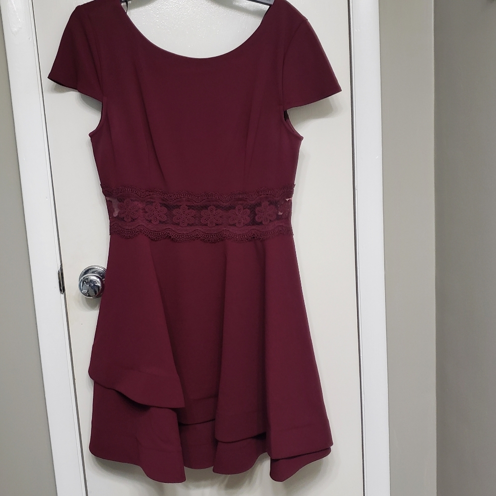 Burgundy short dress